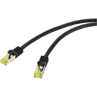 Renkforce RF-4995166 RJ45 Patchkabel CAT 6a (Rohkabel CAT 7) S/FTP 10.00 m Schwarz TPE-Mantel, Flexibel, Flammwidrig 1