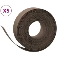 vidaXL Rasenkanten 5 Stk. Braun 10 m 15 cm Polyethylen