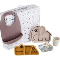 Done by Deer Geschirr-Set - 5 Teile - Stick & Stay - Powder Mix - - One Size - Geschirr-Sets