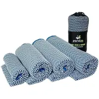 Pandoo Bambus-Handtuch, L - 160 x 80cm, blau