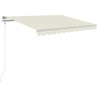 vidaXL Automatische Markise mit LED & Windsensor 300x250 cm Creme