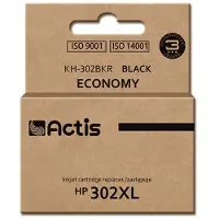 Actis KH-302BKR Tintenpatrone (Ersatz für HP 302XL F6U68AE; Prämie; 15ml; schwarz), Hohe (XL-) Ausbeute, Schwarz, Tinte auf Pigmentbasis, 15 ml, 1 Stück(e), Einzelpackung