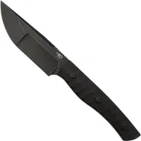 Bestech Heidi Blacksmith #2 Hollow Compound Grind, Black Stonewashed, Carbon Fiber BFK04B feststehendes Messer