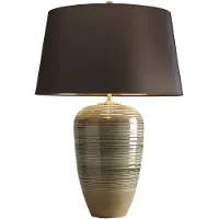 Elstead Lighting Demeter Tischleuchte E27 Grün und braun glasiert Braun, Made in UK
