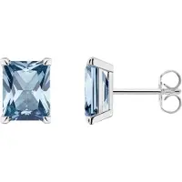 Thomas Sabo Ohrstecker blauer Stein silber