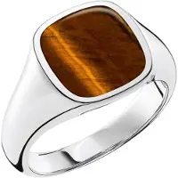Thomas Sabo Ring Tigerauge in silber, braun | Gr.: 58