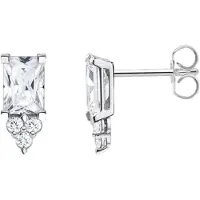 Thomas Sabo Ohrstecker Weisser Stein Silber