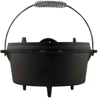 Windmill Kasserolle Dutch Oven 3,5 Liter Gusseisen schwarz 3-teilig