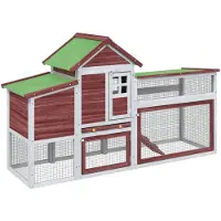 vidaXL Hühnerstall Mokka 186,5x58,5x113 cm Massivholz Kiefer