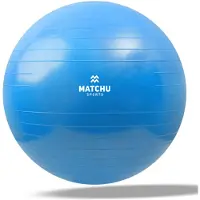 Matchu Sports - Gymnastikball / Pilatesball Sitzball Yogaball mit Pumpe 75 cm Blau 1 St