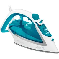 Calor FV5721C0, Trocken- & Dampfbügeleisen, Durilium Airglide Bügelsohle, 190 g/min, Blau, Weiß, 45 g/min, 2400 W