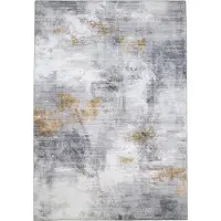 FRAAI Moderner Teppich - Strong Grau Gelb 160x230 cm