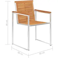 vidaXL Gartenstühle 4 Stk. mit Kissen Massivholz Akazie