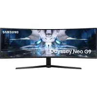 Samsung Odyssey Neo G9 Curved Gaming Monitor 124 cm (49" ) (Dual WQHD, VA, 1ms, 240Hz, HDMI, DisplayPort, USB-Hub) Farbe: Schwarz/Weiß [