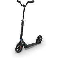 Micro Scooter Urban mit LED-Licht und großen Rädern - schwarz