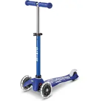 Micro mobility Mini Micro Deluxe LED Blue White, Kinder, Dreiradroller, Junge/Mädchen, Asphalt, 50 kg, 3 Rad/Räder