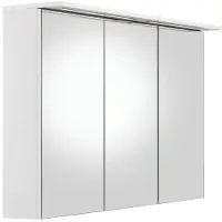MÖBELPARTNER Spiegelschrank Profil 120,5 x 16 x 72,3 cm weiß 3-türig