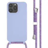 IMoshion Apple iPhone 14 Pro Max Hülle - Silikon - - Backcover/Hülle mit Band/Soft Case - Lila