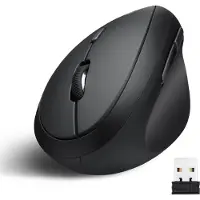 Perixx PERIMICE-719, kleine ergonomische Maus, Rechtshänder, schnurlos, schwarz