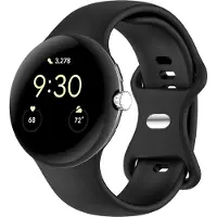 IMoshion Silikon-Armband⁺ für Google Pixel Watch / Watch 2 / Watch 3 / Watch 4 (41 mm) - Größe L - Schwarz