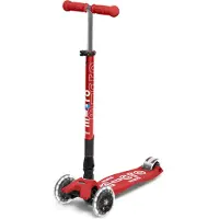 Micro Kinder Scooter Maxi Deluxe LED Faltbar , Rot