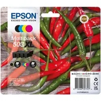 Epson 503XL, Hohe (XL-) Ausbeute, Schwarz, Cyan, Magenta, Gelb, 9,2 ml, 6,4 ml, 4 Stück(e), Multipack
