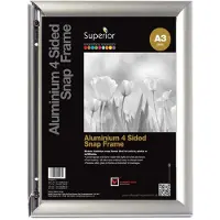 Stewart Superior DIN A3 Klapprahmen Hängend Silber Aluminium SN25A3 35 (B) x 1,2 (T) x 26 (H) cm