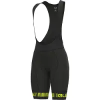 ALÉ Kurze Fahrradhose mit Trägern - GRAPHICS PRR STRADA LADY - Schwarz/Gelb M