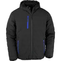 Result Genuine Recycled R240X | Recycled Black Compass Padded Winter Jacket - Farbe: Black/Grey - Größe: XXL