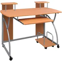 vidaXL Computertisch Braun 110x52x88,5 cm Holzwerkstoff