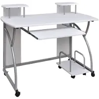 vidaXL Computertisch Weiß 110x52x88,5 cm Holzwerkstoff
