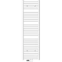 LuxeBath Badheizkörper Mittelanschluss 500 x 1800 mm Weiß gerade mit Thermostat und Anschlussgarnitur Durchgang Boden Weiß - Heizkörper, ohne Heizstab