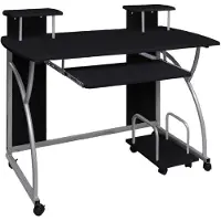vidaXL Computertisch Schwarz 110x52x88,5 cm Holzwerkstoff