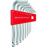 PB Swiss Tools Winkelschraubendreher- Satz im Kunststoffhalter 8-teilig 1,5-8mm Kugelkopf