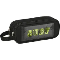 Safta Zweifaches Mehrzweck-Etui Surf Schwarz (21 x 8 x 6 cm)