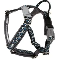 Hurtta Razzle-dazzle Y-Geschirr, Farbe:schwarz, Größe:65-80cm
