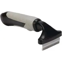 Beeztees Entfilzharke - Hundepflege – Klein – Schwarz/Grau – 15x6x6 cm