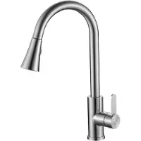 Laveo Design Spültischtischarmatur stehend mit ausziehbarem U-Auslauf Stahl