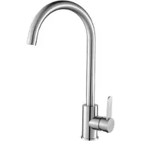 Laveo Design Spültischarmatur stehend mit U-Auslauf Stahl