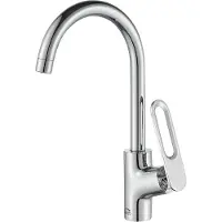 Laveo Design Spültischtischarmatur stehend mit U-Auslauf Chrom