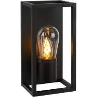 Lucide Wandleuchte Carlyn in Schwarz E14 IP54