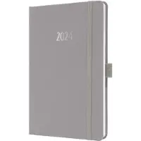 Sigel Wochenkalender Jolie 2024 ca. A5 1 Woche/2 Seiten Hardcover pearl grey