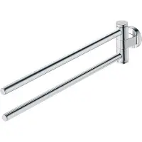 Duravit D-Code Handtuchhalter, wandhängend, 2-armig, schwenkbar, 0099221000, Farbe: Chrom