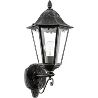 Eglo Außenwandleuchte Navedo, schwarz, Aluminium, Antik, Wandleuchte außen