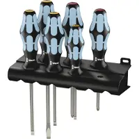 Wera 3334/6 Screwdriver set, Black/Blue, Black