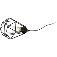 Eglo Tischlampe Tarbes, 1 flammige Vintage Tischleuchte im Retro Look, Nachttischlampe aus Stahl, Farbe: Schwarz, Fassung: E27, inkl. Schalter