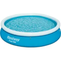 Bestway 57273 Fast Set Ø366x76cm Runder Aufblasbarer Pool