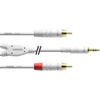 Cordial CFY 1.5 WCC-SNOW, 2 x RCA, Männlich, 3.5mm, Männlich, 1,5 m, Weiß