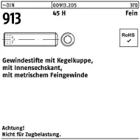 FAST-X Gewindestift DIN 913 Kegelkuppe/Innen-6-kant M14 x 1,5 x 35 45 H Feingewinde