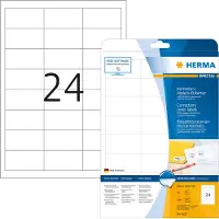 Herma Korrektur-/Abdecketiketten A4 64.6x33.8 mm weiß Papier matt blickdicht 600 St., Weiß, Selbstklebendes Druckeretikett, A4, Papier, Laser/Inkjet, Dauerhaft